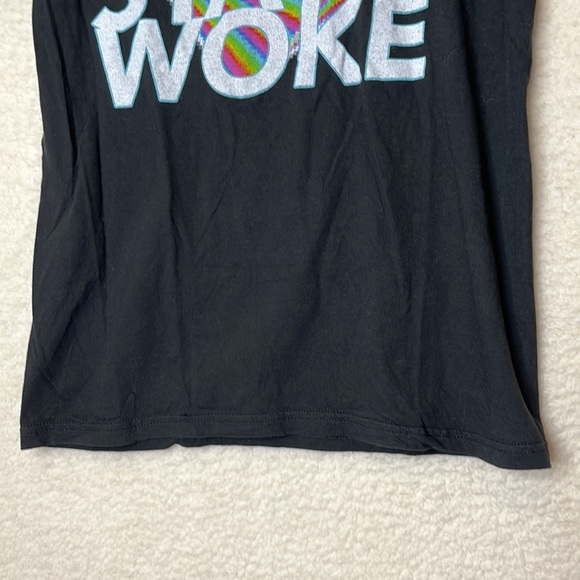 Drag Queen Merch Womans Stay Woke Cotton Tie Dye Stretch Short Sleeve Shirt M - Picture 6 of 7